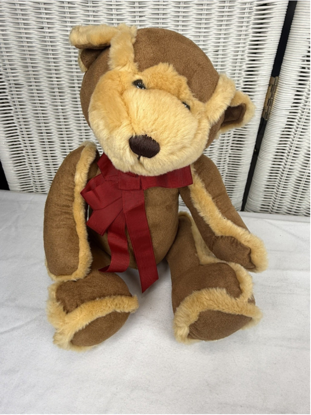 Dan Dee Collector's Choice Laurell's Attic Brown Bear Faux Fur Trim 11" Plush